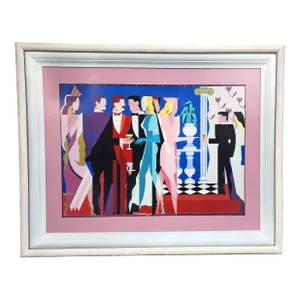 1984s Limited Edition Framed Serigraph 'Night People I' by Italian Artist Giancarlo Impiglia, United States