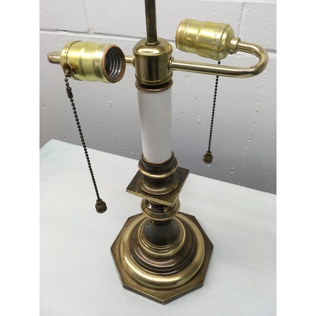 1970s Brass Candlestick Table Lamp Manner of Stiffel For Sale - Image 5 of 13