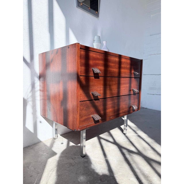 Teak Chest of Drawers with Leather Handles, 1960s For Sale - Image 18 of 18