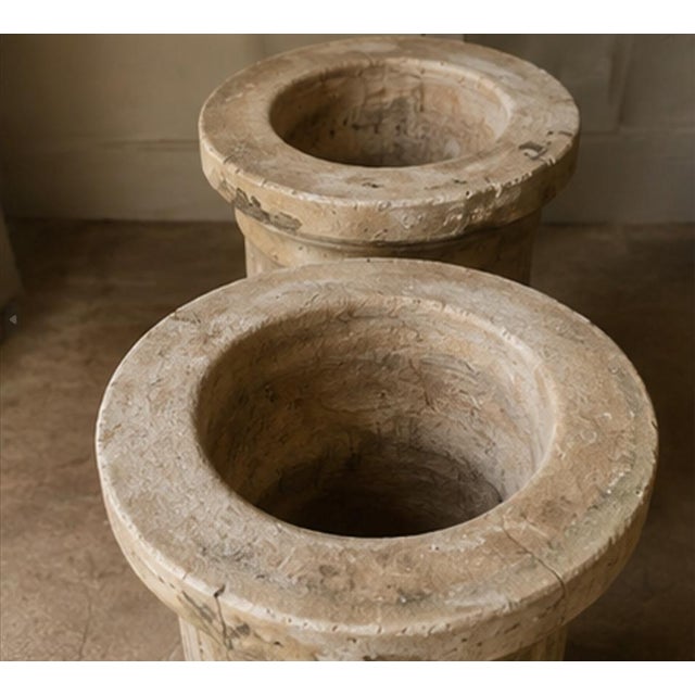Antique Terracotta Pedestal Column for Planters, 1950s For Sale - Image 3 of 5