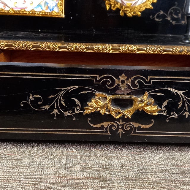 Ebonized Wooden Bonheur Du Jour Writing Desk For Sale - Image 15 of 18