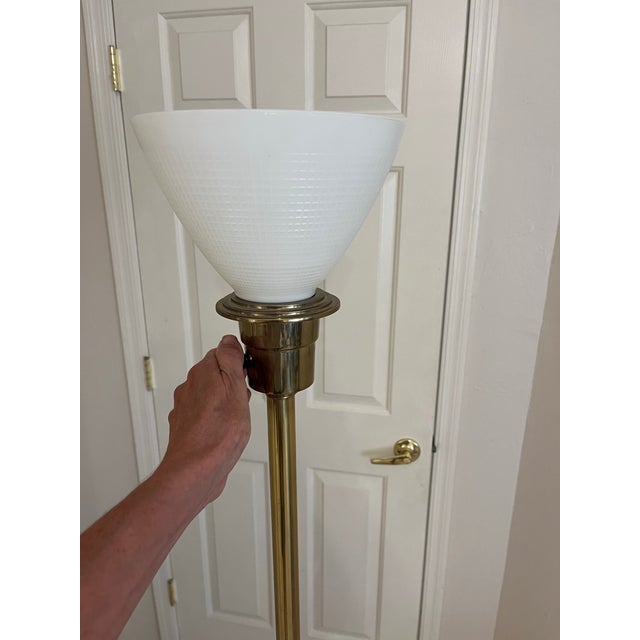Vintage Brass Stiffel Torchiere Floor Lamp For Sale - Image 12 of 12