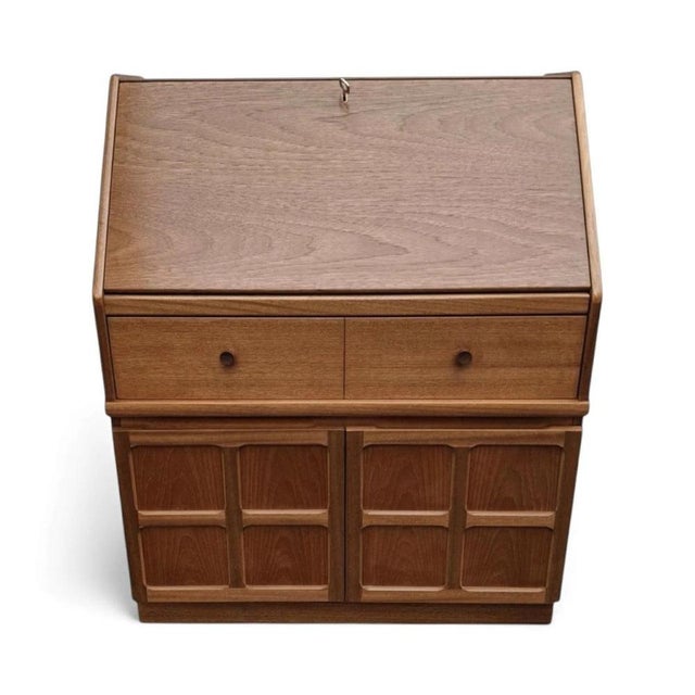 Vintage Writing Secretaire in Teak For Sale - Image 10 of 10