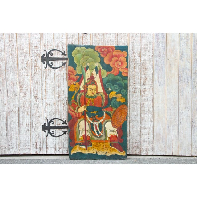 Colorful Antique Tibetan "Khan" Door Panel For Sale - Image 11 of 11