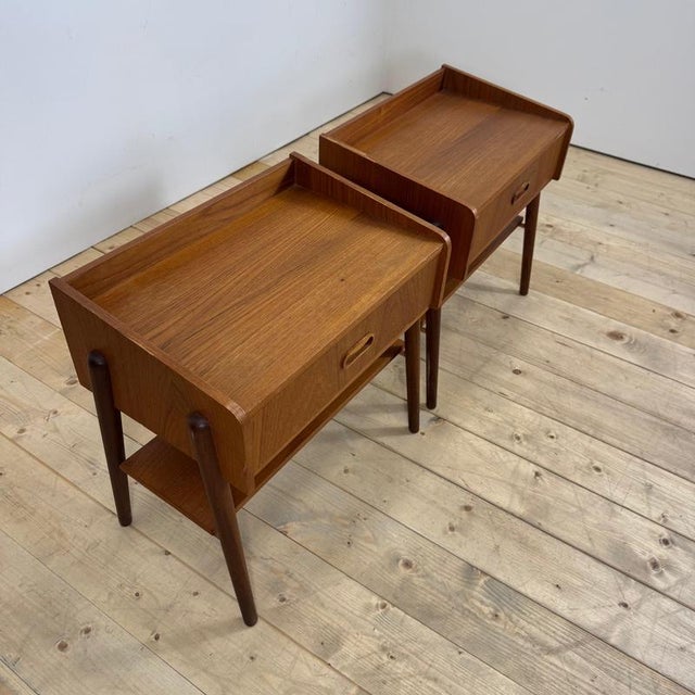 Danish Teak Bedside Tables, 1960s, Set of 2 For Sale - Image 5 of 14