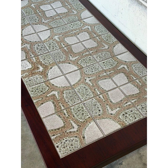 Rosewood Rectangular Coffee Table With Ceramic Tile Top Vintage Mid-Century Modern 1960s For Sale - Image 11 of 11
