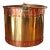 Large Copper and Brass Kindling Pot With Handle For Sale
