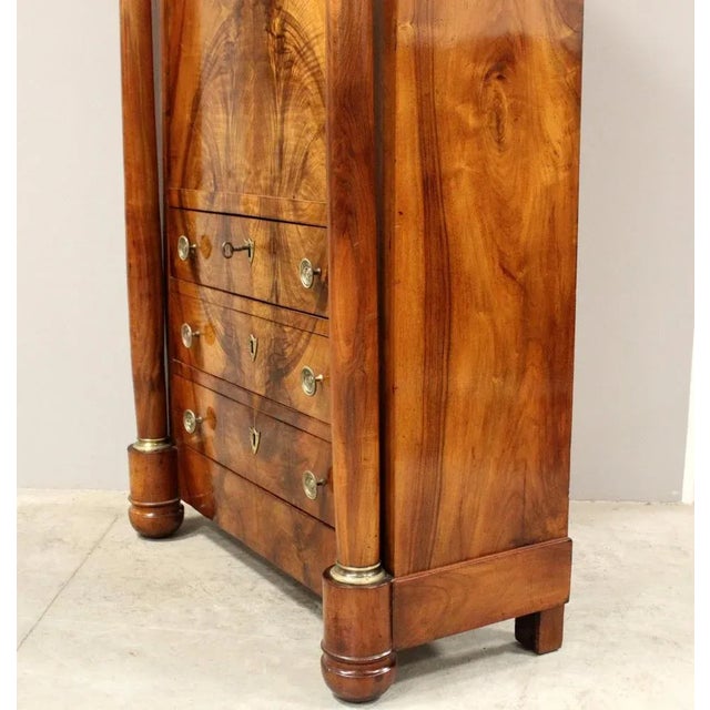 19th Century Empire Secretaire in Walnut For Sale - Image 10 of 13