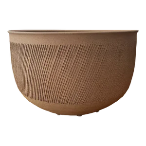 1970s Bruno Gambone Oversized Incised Bowl