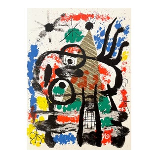 1960 Joan Miro Lithograph Introduction to Album 19, Derriere Le Miroir For Sale