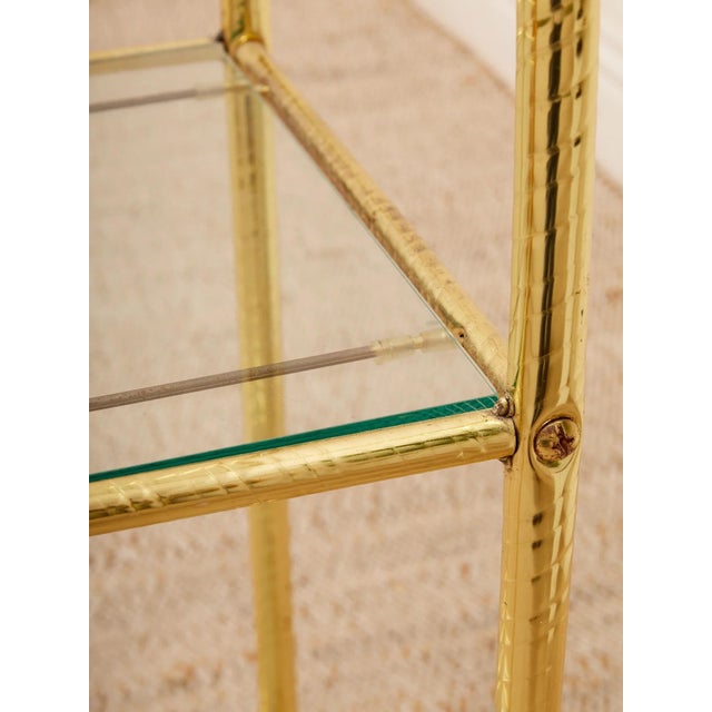Metal Gold Hollywood Regency Shelf For Sale - Image 7 of 10