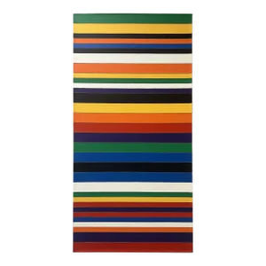 Willy Müller-Brittnau (1938-2003), Large Modern Geometric Abstract Patterned Colorful Acrylic Painting on Linen, Signed, Dated