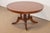 Brown 1980s Baker Furniture Style Georgian English Yew Wood Pedestal Extension Dining Table, Newly Refinished For Sale - Image 8 of 13
