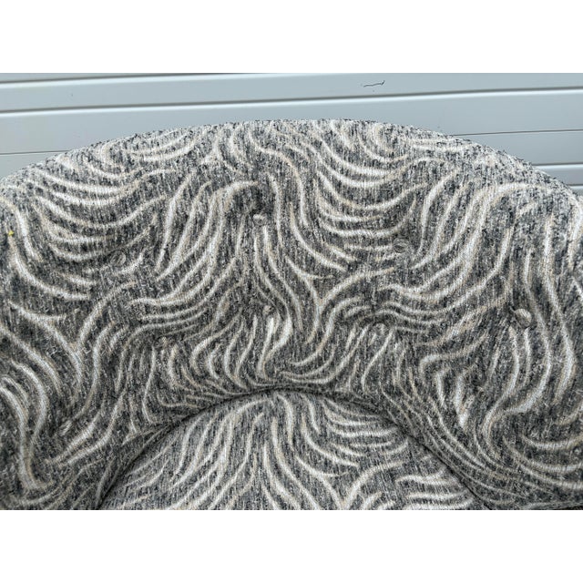 Mid-Century Modern Mid-Century Modern Newly Upholstered Club Chairs After Geo Ponti For Sale - Image 3 of 12