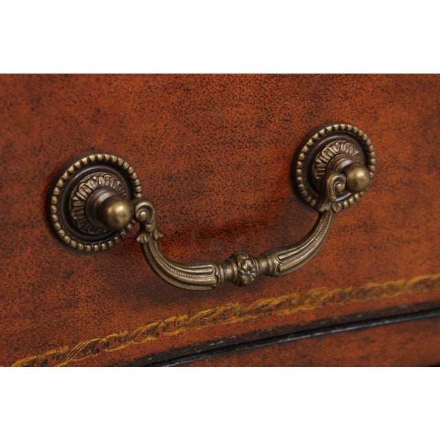 Maitland Smith Leather Wrapped Bachelors Chest For Sale - Image 11 of 12