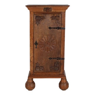 Antique Baroque Oak Cabinet, Denmark, 1800s For Sale