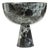 XL Black-Green Levanto Marble Pedestal Bowl from Kiwano Concept For Sale