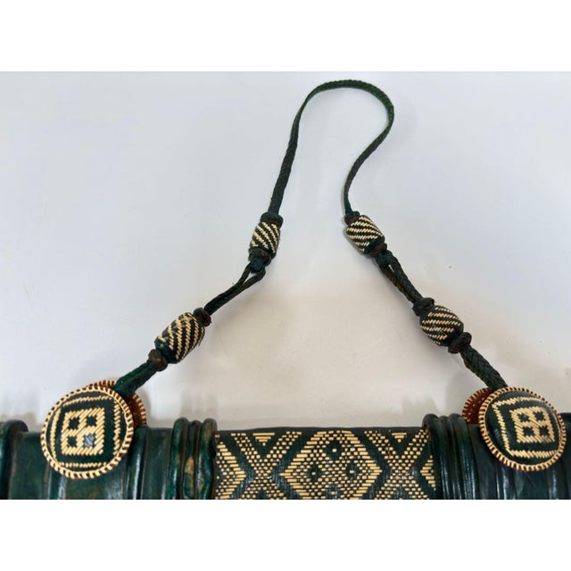 Green Mandinka Ceremonial Sword With Decorated Green Leather Scabbard West Africa 1950 For Sale - Image 8 of 14