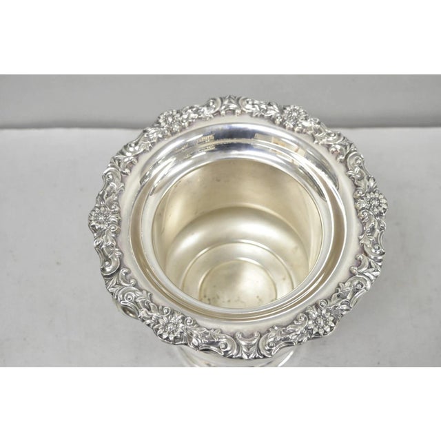 Silver Vintage Fb Rogers Silver Plated Trophy Cup Urn Champagne Chiller Bar Ice Bucket For Sale - Image 8 of 15
