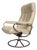 1990s Ekornes Stressless Recliner Chair Cream Leather Chrome Base Medium Norway For Sale