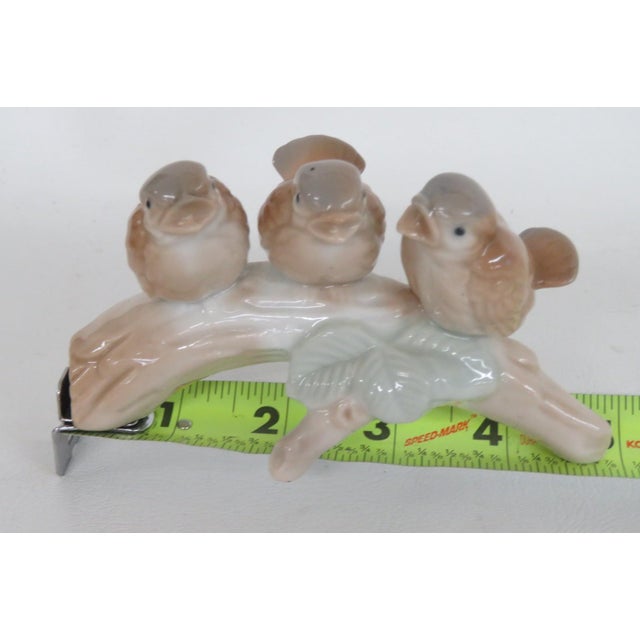Ceramic Otagiri Three Birds Perched on Branch Porcelain Figurine Made in Japan 4965b For Sale - Image 7 of 13