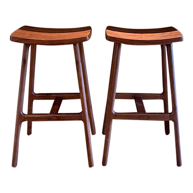 Esse Matte Walnut Counter Stool by Article Furniture For Sale