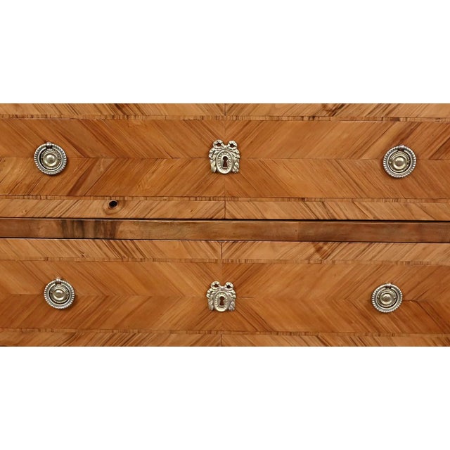 Brown Louis XVI Style Marquetry Commode, 1900s For Sale - Image 8 of 18
