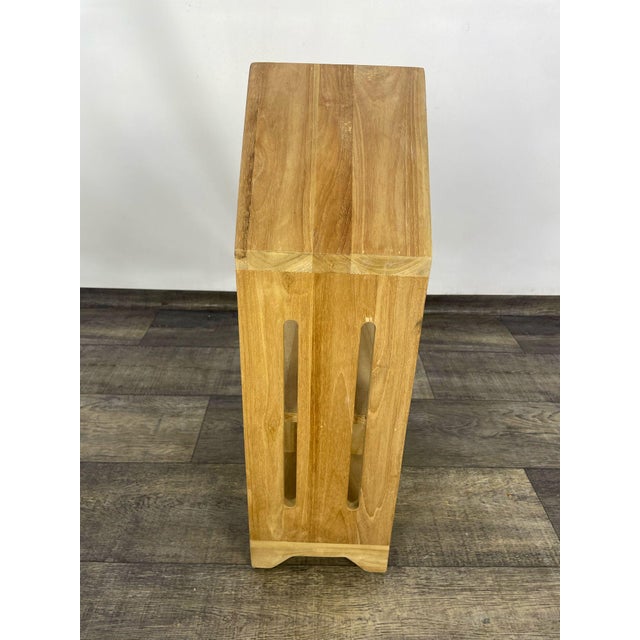 Vintage Blonde Rosewood Bookcase For Sale - Image 9 of 12