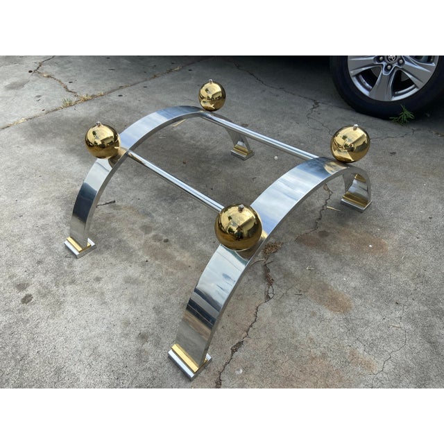 Vintage Space Age Design Chrome and Glass Atomic Coffee Table For Sale - Image 13 of 13