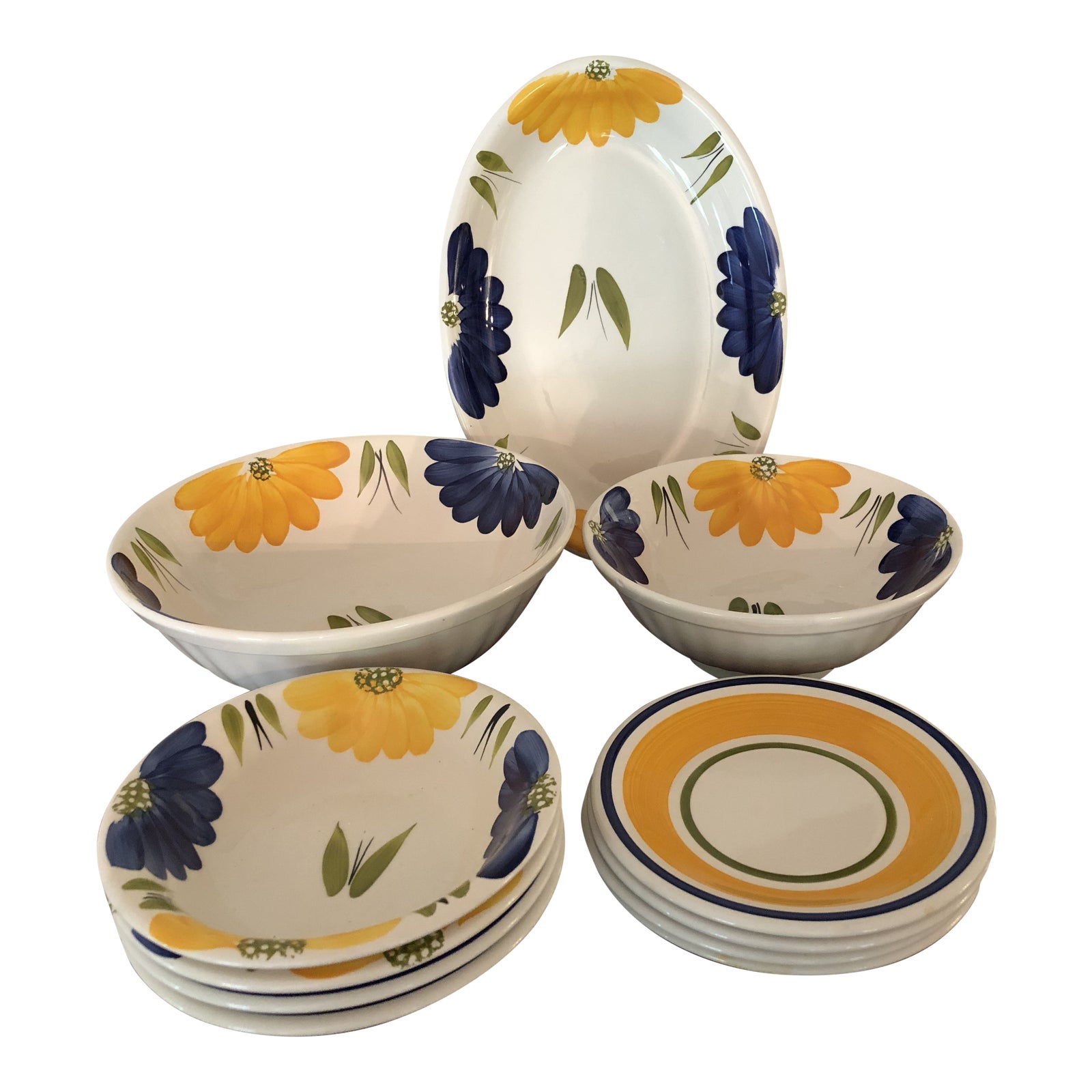 Italian Maxam Daisy Dinnerware Set of 11 Chairish