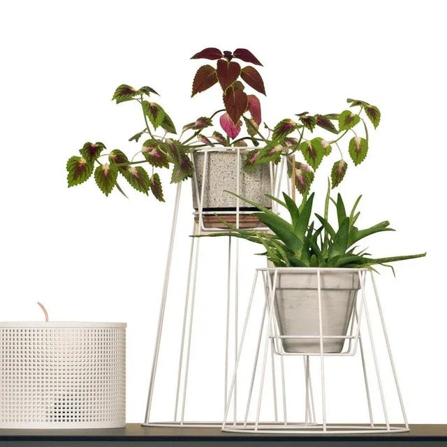 White Cibele Plant Stands by OK Design, Set of 3 For Sale - Image 6 of 7