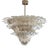 Murano Glass 3-Tier Chandelier with Chrome Fittings For Sale
