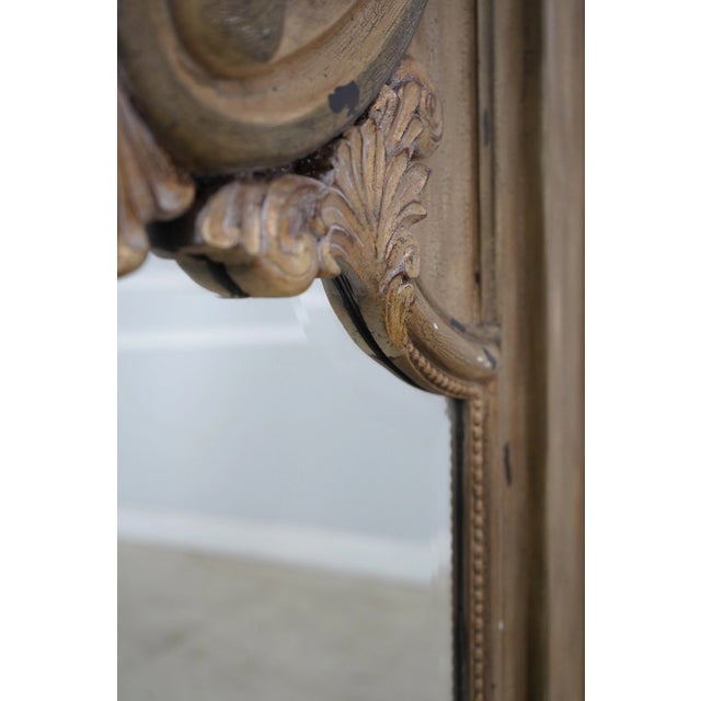 Italian Labarge Large Italian Painted Trumeau Mirror For Sale - Image 3 of 12