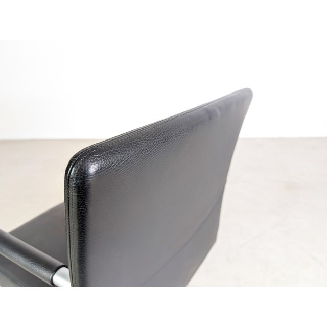 Jason Lite 1500 Chairs in Black Leather from Walter Knoll, Set of 5 For Sale - Image 10 of 11