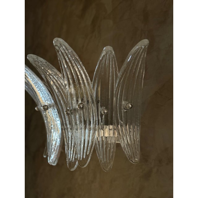 Vintage Wall Lamps in Clear Glass, Set of 2 For Sale - Image 15 of 18