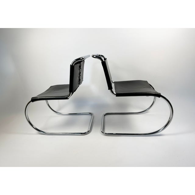 Bauhaus MR10 Chairs by Ludwig Mies Van Der Rohe for Knoll International, 1970s, Set of 2 For Sale - Image 3 of 11