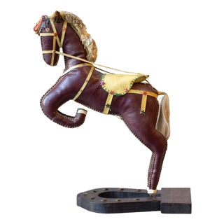 French Decorative Horse in Moleskin with Saddle and Harness, 20th Century For Sale