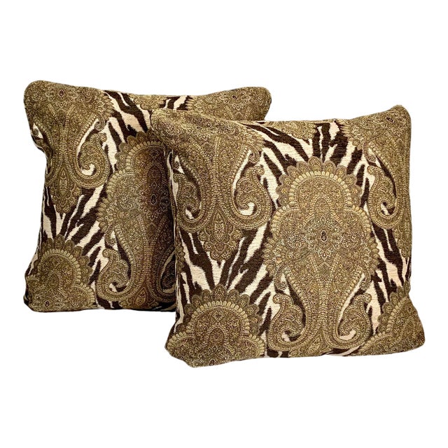 African Olive Green Medallion And Wildlife Zebra Pattern Custom
