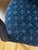 Antique Blue and White Batik Upholstered English Wood Accent Chair For Sale - Image 11 of 16