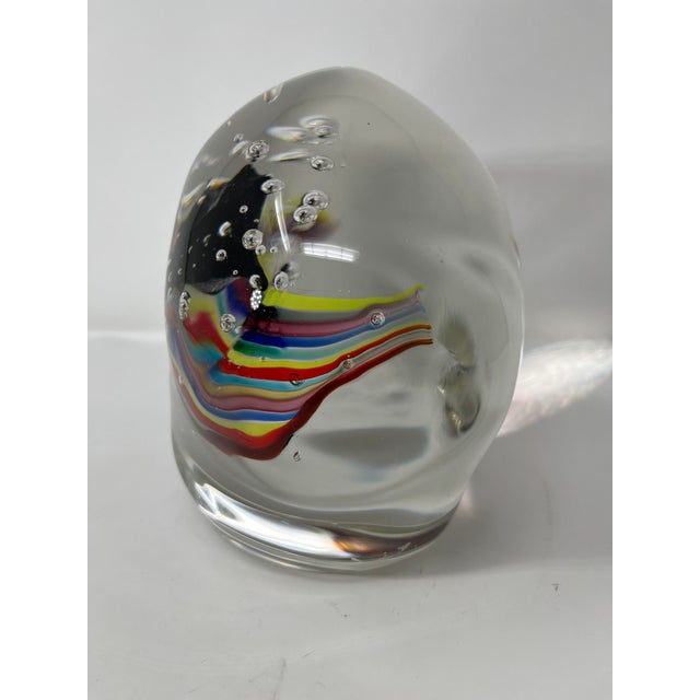 2000 - 2009 Venetian Mask Murano Glass Block For Sale - Image 5 of 6