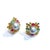 Bochic “Orient” Retro Pearl, Ruby & Multi Gem Earrings Set In 18K Gold & Silver, 2 pieces For Sale In New York - Image 6 of 12