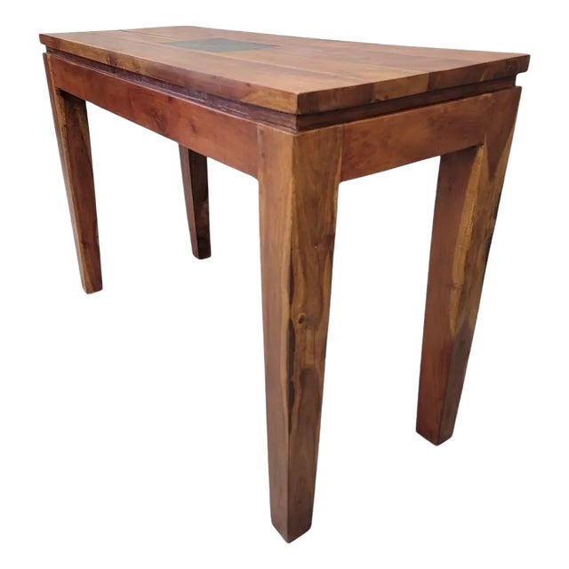 Vintage Rustic Reclaimed Barnwood Console Table For Sale