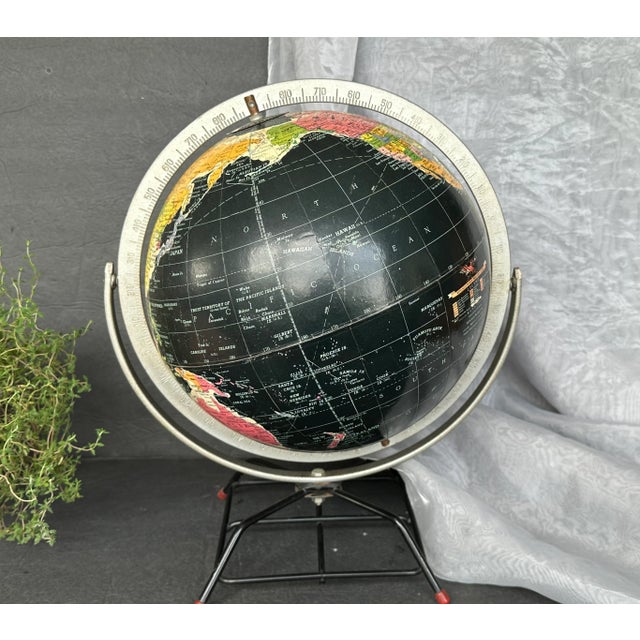 Replogle Black Ocean Starlight World Globe | Chairish