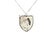 Vintage 18k Yg/Wg Shield Shaped 1.80ct Horse Cut Diamond & Sapphire Pendant For Sale In New York - Image 6 of 8