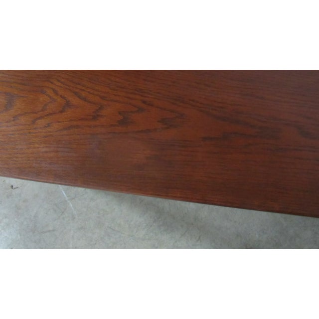 1980s 1980s Mission Oak Dining Room Table Kitchen Pennsylvania Pa House For Sale - Image 5 of 13
