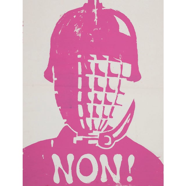 Iconic original protest poster from the May 1968 uprisings in Paris, silkscreened by students of the École Nationale...