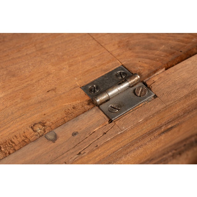 Wood Early American Dovetail Linen Chest For Sale - Image 7 of 11