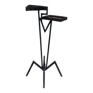 1950s Enameled Solid Copper Smoke Stand in the Manner of Frank Lloyd Wright for Biltmore For Sale