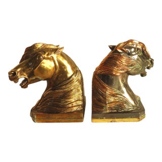 1940s Dodge "Angry Stallions" Bookends by Gladys Brown Edwards - a Pair For Sale