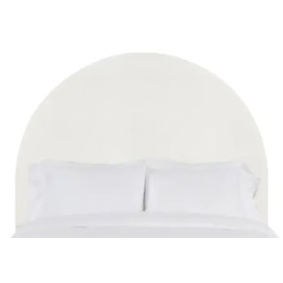 Poppy Twin Headboard, Ivory Velvet For Sale